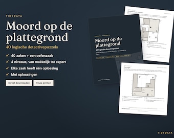 Niederländische Krimi-Logikrätsel zum Ausdrucken · Moord op de Plattegrond · 40 Detektivfälle auf Niederländisch (PDF)