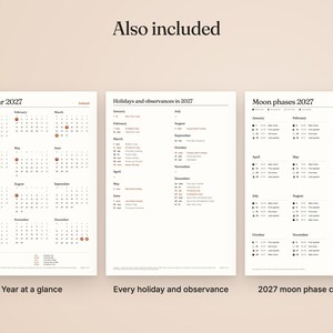 2027 Utskrivbar kalender Irland med helgdagar och månfaser · PDF A4 + US Letter · Måndag eller söndagsstart · Månadsvis, Årsvis bild 4