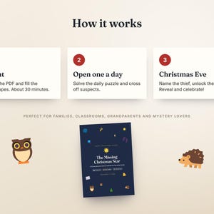 Mysterieuze adventskalender om te printen voor kinderen en het hele gezin · 24 dagen vol detectivepuzzels en aanwijzingen · Kerstcountdownspel (PDF) afbeelding 8
