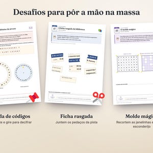 Portugiesischer Mystery-Adventskalender zum Ausdrucken · Calendário do Advento de Mistério · 24 Detektivrätsel für Kinder PDF Bild 4