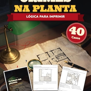 Portugese moordmysterie-puzzels om te printen · Crimes na Planta · 40 detectivezaken in het Portugees (PDF)