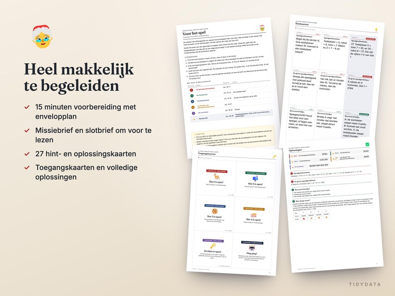 Dutch Christmas Escape Room Printable · Kerst Escape Room voor Kinderen en Gezin · 9 Puzzles, Host Guide · Party Game PDF image 5