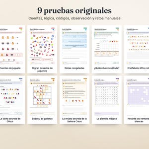 Salle d'évasion de Noël espagnole mexicaine imprimable · Escape Room de Navidad para Niños y Familia · 9 puzzles, guide de l'hôte · PDF image 3