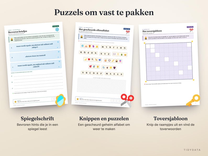 Dutch Christmas Escape Room Printable · Kerst Escape Room voor Kinderen en Gezin · 9 Puzzles, Host Guide · Party Game PDF image 4