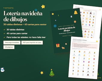 Mexikanische Weihnachtslotería zum Ausdrucken · Lotería Navideña · 30 Bildkarten auf Spanisch für Posadas, Kinder und Familie PDF