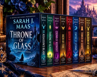 Colección de 8 libros de Trono de Cristal, Colección de Fantasía de Sarah J. Maas (Serie completa)