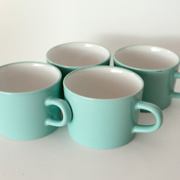 Vintage Minty Green Stoneware Japan Mug set