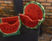 Plate and Napkin Holder Set - Watermelon