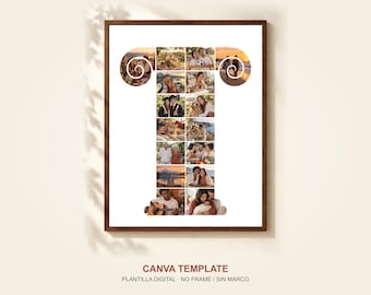 Fotocollage-Vorlage „Römische Säulen“ für Canva, 16 Fotos, Architekturgeschenk