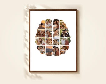 Transverse Brain Photo Collage Template, 16 Photos, Editable in Canva