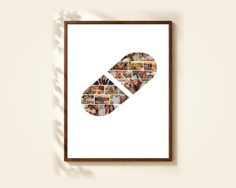 Capsule Photo Collage Template, 16 Photos, Editable in Canva
