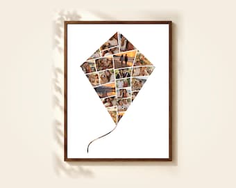 Kite Photo Collage Template, 22 Photos, Editable in Canva