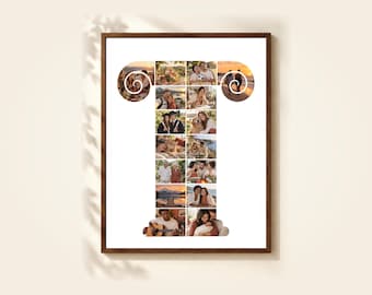 Roman Column Photo Collage Template, 16 Photos, Editable in Canva