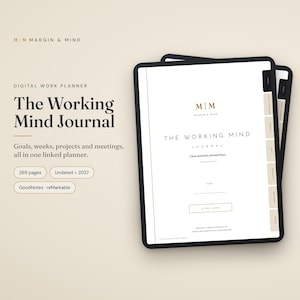 Work Planner for reMarkable, GoodNotes & iPad, Hyperlinked, Undated + 2027, Meeting Notes, 1:1 Notes (Digital Download)
