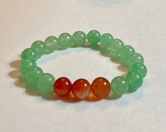 Beaded bracelet, Aventurine hand jewelry,  Gift for him, Gift for her, Jade bracelet