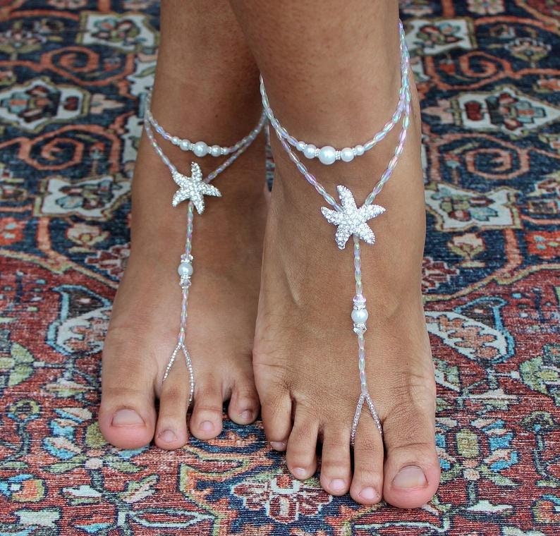 Barefoot Sandals Beach Jewelry Barefoot Sandles Beach Wedding Bridesmaids Barefoot Sandals image 1