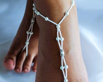 Pearl Barefoot Sandals Wedding Barefoot Sandals Bridal Jewelry Wedding Barefoot Sandals Bridal Sandles Bridesmaids Gift