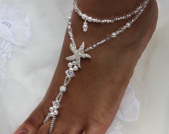 Barefoot Sandals Foot Jewelry Beach Sandals Barefoot Sandals Crystal Foot Jewelry Barefoot Wedding Sandals Beach Wedding Footwear