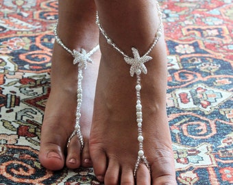 Barefoot Sandals Wedding Beach Wedding Barefoot Sandal Footless Sandal Bridesmaids Gif Bridal Jewelry Wedding Barefoot Sandles