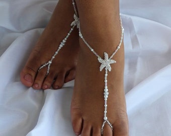 Barefoot Sandals Pearl Foot Jewelry Beach Wedding Sandal Beach Wedding Barefoot Sandal Wedding Soleless Sandal