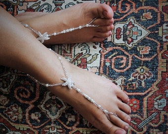 Beach Wedding Barefoot Sandal Wedding Foot Jewelry weddings Boho Bride Wedding Sandal Wedding Anklet Bridal Anklet Bridesmaids Wedding Shoe