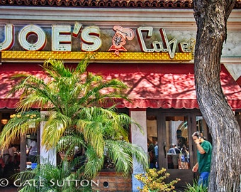 Joe's Cafe, Fine Art Photo, Santa Barbara, Old Cafe, Wall Art, California Cafe, Americana, Main Street, Kitsch, Retro, Gift for Guys