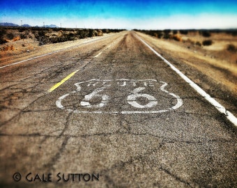 Route 66, Fine Art Photo, 11x14 Matted Photo, Old Road, Mojave Desert, Desert, Retro, Gift for Guys, Americana, Home or Office Art, Wall Art