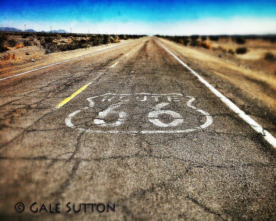 Route 66, Fine Art Photo, 11x14 Matted Photo, Old Road, Mojave