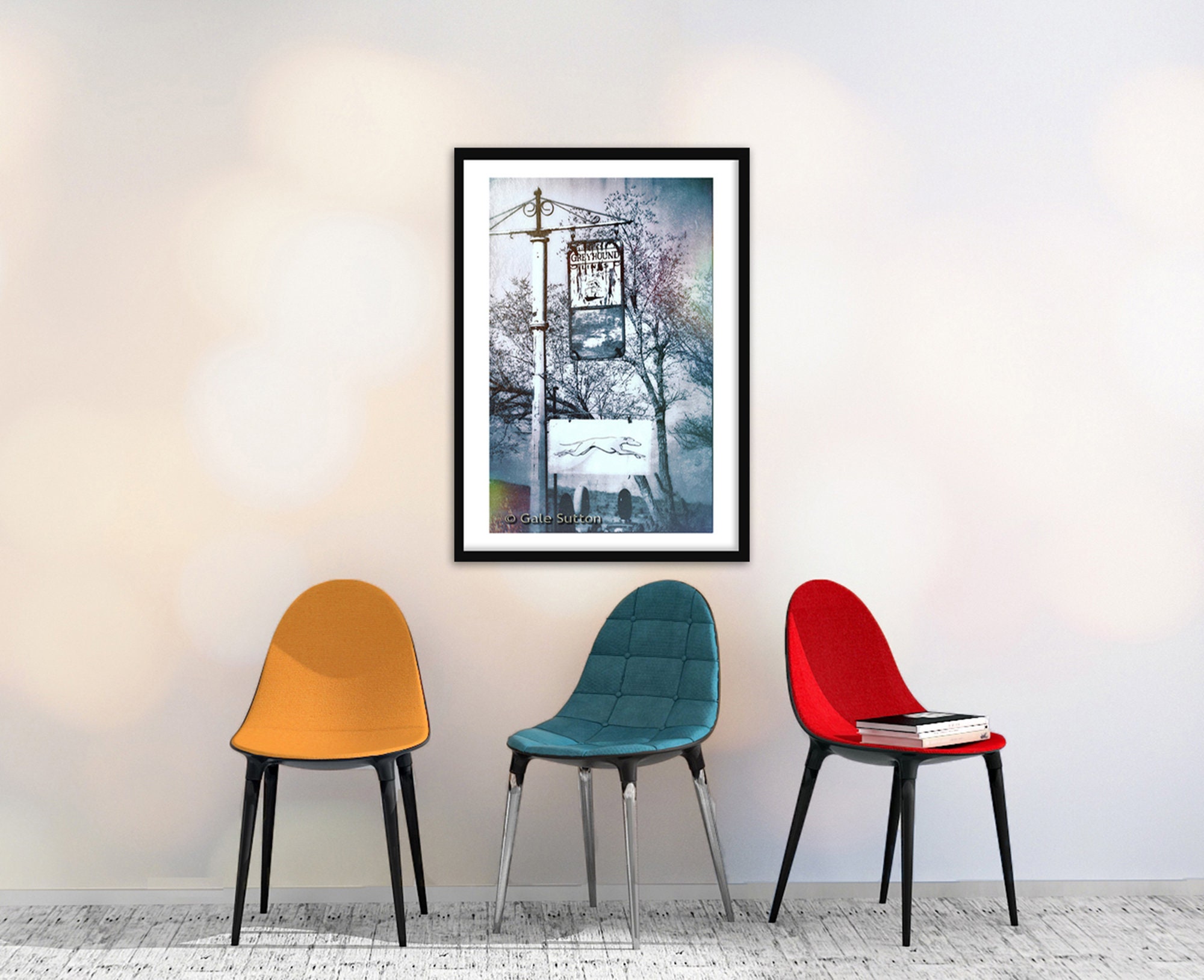 Route 66 Photo, Greyhound Bus, Fine Art Photo, Vintage Sign