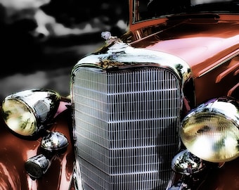 Classic 1934 Dodge, Old Dodge, Classic Car, Fine Art Photo, Maroon, Retro, Old Car Art, Art for Walls, Retro Art, '34 Dodge, Gift for Men