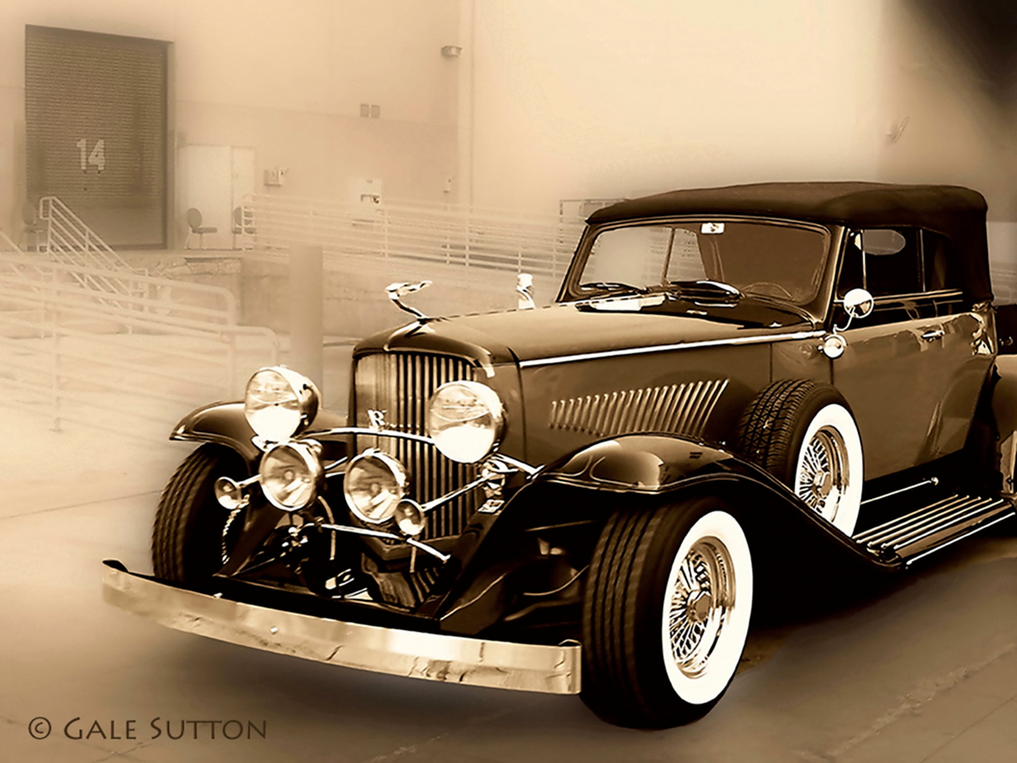 1934 Duesenberg, Classic Car Photo, Kallitype-Sepia Toned Photo, Fine Art Photo, Art for Walls, Brown, Tans, Vintage Car Art, Gift for Men,