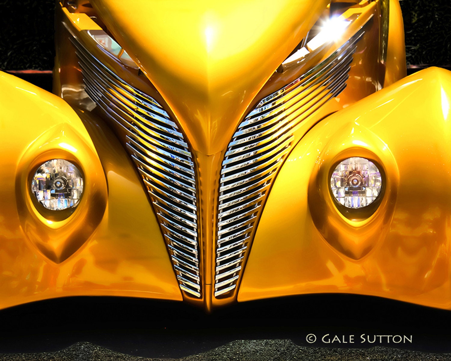 Ford Hot Rod, Classic Car, 39 Ford Coupe, Old Car Art, Hot Rod, Hot Rod Photo, Gold, Chrome, Hot Rod Details, Art for Walls, Gift for Men