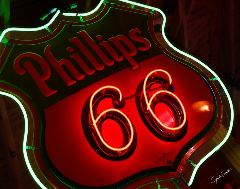 PHILLIPS66 大型ライト vintage ガソリン USA 電飾看板 楽天市場