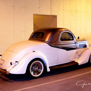 1935 Hot Rod, Ford Hot Rod, Classic Car Photo, Hot Rod, Alley, Retro, Bronze, White, Gifts for Men, Man Cave, Art for Walls, Hot Rod Photo