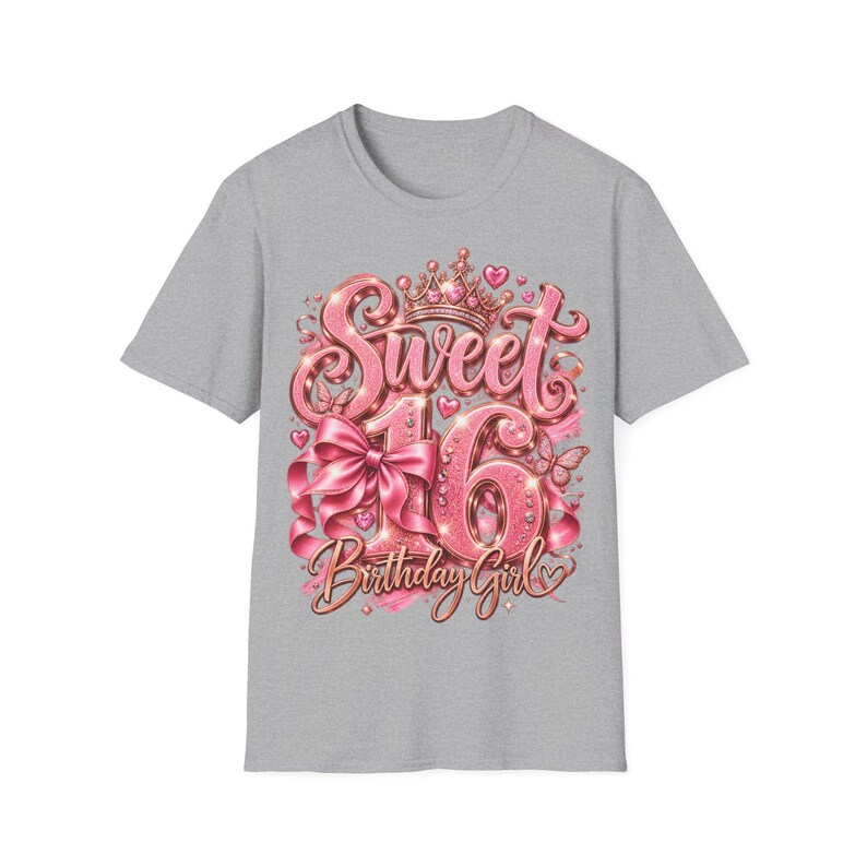 16-årsflicka, present till 16-årsflicka, krona och rosa rosett bild 4