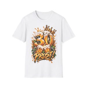 Shirt for men's 30th birthday, 30 Cheers, beer steins gift for beer fans image 1