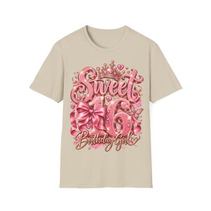 16-årsflicka, present till 16-årsflicka, krona och rosa rosett bild 3