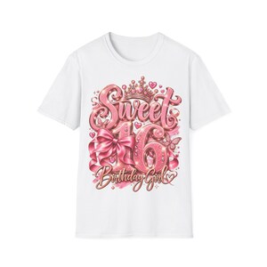 16-årsflicka, present till 16-årsflicka, krona och rosa rosett bild 1