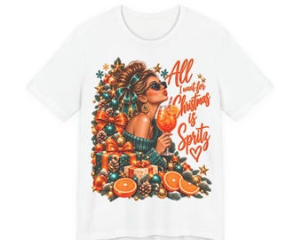 "All I want for Christmas is Spritz" shirt, women's Christmas shirt, gift for girlfriend