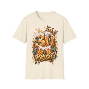 Shirt for men's 30th birthday, 30 Cheers, beer steins gift for beer fans image 4
