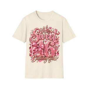 16-årsflicka, present till 16-årsflicka, krona och rosa rosett bild 5