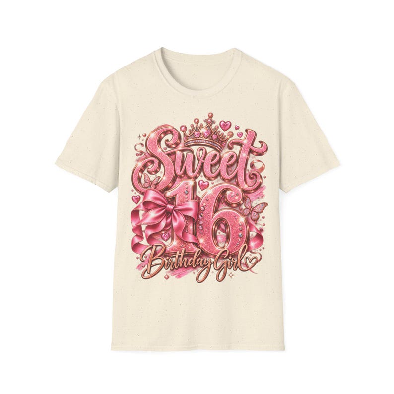 16-årsflicka, present till 16-årsflicka, krona och rosa rosett bild 5