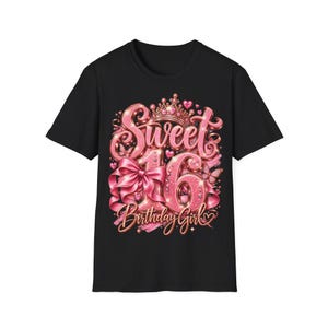 16-årsflicka, present till 16-årsflicka, krona och rosa rosett bild 2