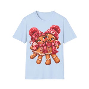 Lebkuchen Pärchen Shirt mit verliebtem Blick, Gingerbread Weihnachtsshirt Geschenk afbeelding 7