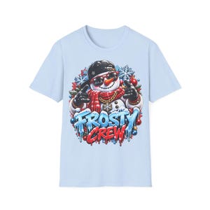 Frosty Crew Sneeuwpop Shirt, Cool Kerstshirt in Streetwear-stijl afbeelding 7