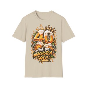 Shirt zum 40 Geburtstag Männer, Auf die nächsten 40, Bier Geschenk Bild 2