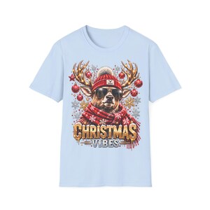 Christmas Vibes Hirsch Shirt, Cooler Hirsch mit Sonnenbrille Weihnachtsshirt Bild 7