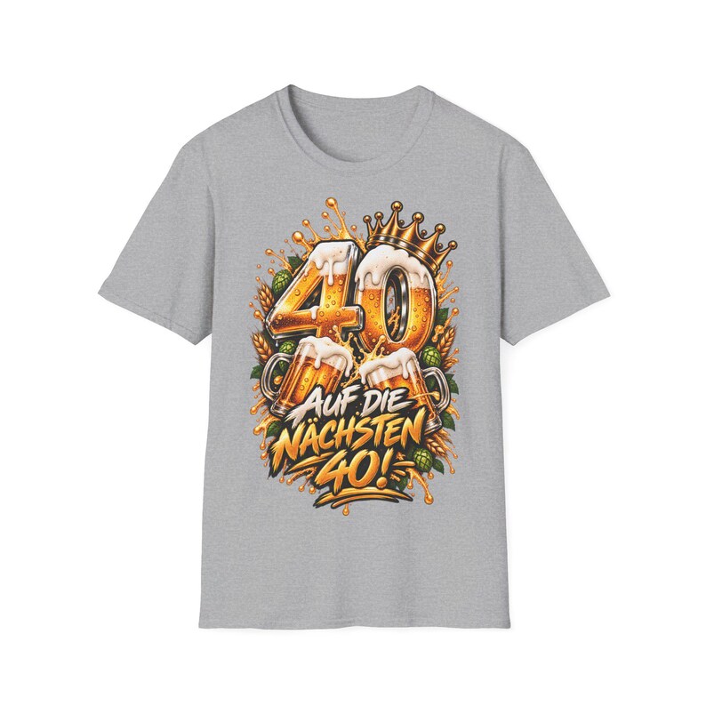 Shirt zum 40 Geburtstag Männer, Auf die nächsten 40, Bier Geschenk Bild 3