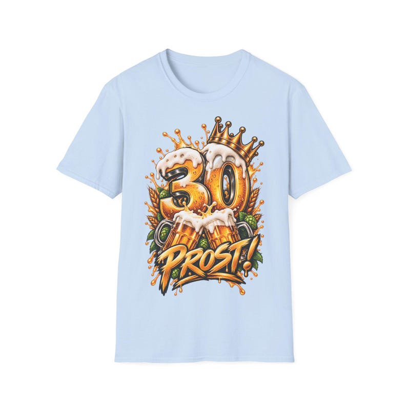 Shirt for men's 30th birthday, 30 Cheers, beer steins gift for beer fans image 6
