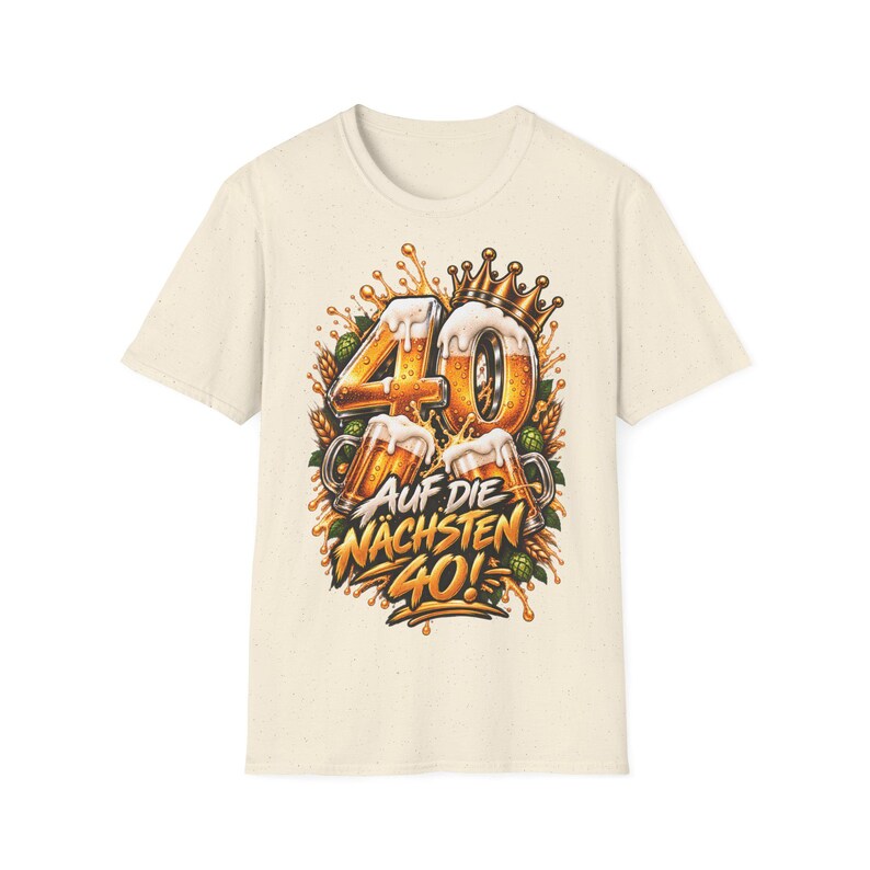 Shirt zum 40 Geburtstag Männer, Auf die nächsten 40, Bier Geschenk Bild 4